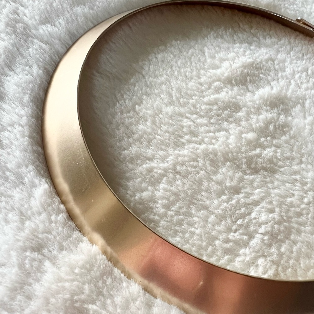 Brushed Gold Metal Collar Necklace Choker